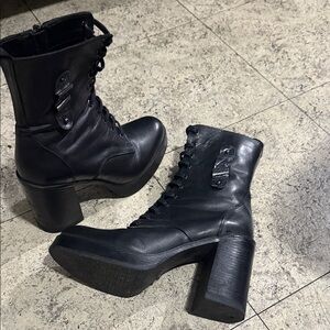 Sleek Black Combat Boots